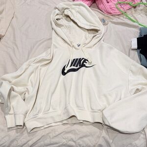 Nike Women's Cream Crop Hoodie